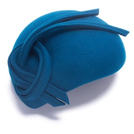 Lawliet Black Teardrop Women Felt Fascinator Tam Beret Casque Cocktail Hat A572 (Teal)