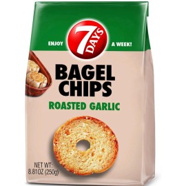 Undisclosed 7Days Bagel Chips, Roasted Garlic, 8.81 Ounce Bag