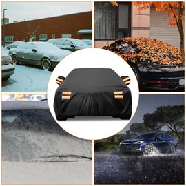 ZORNTORIX SUV Car Cover Waterproof All Weather, Car Covers for Automobiles with 420D Oxford Waterproof 6000Pa Zipper Telescopic Rod Full Cover Universal Fit SUV Up to 193'