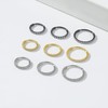ZAULER Titanium Nose Rings Hoops Septum Rings Big Simulated Diamond