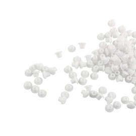 5mm Plastic Hole Plugs SJZBIN 200PCS White 3/16 Inches Round Button Flush Type Plugs Screw Cap Drilling Cover Plugs for Chair Cabinet Cupboard Shelf Furniture Fencing Post Pipe Insert End Caps