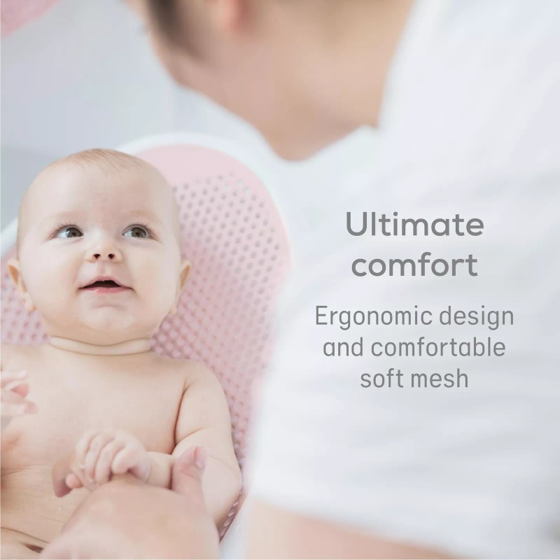 Angelcare Pink Baby Bath Support for Newborns Ergonomic Safe Secure