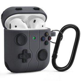 KOREDA Compatible with AirPods Case Cover, Cute Funny Cool Game Player Design Silicone Protective Case for AirPod 1st/2nd Generation Charging Case