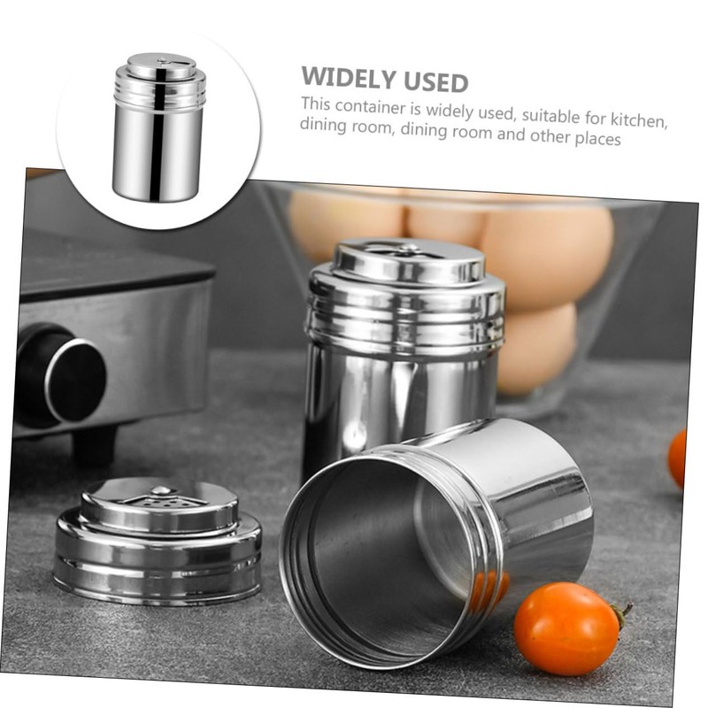 Gatuida Stainless Steel Seasoning Jar with Dial Condiment Container for