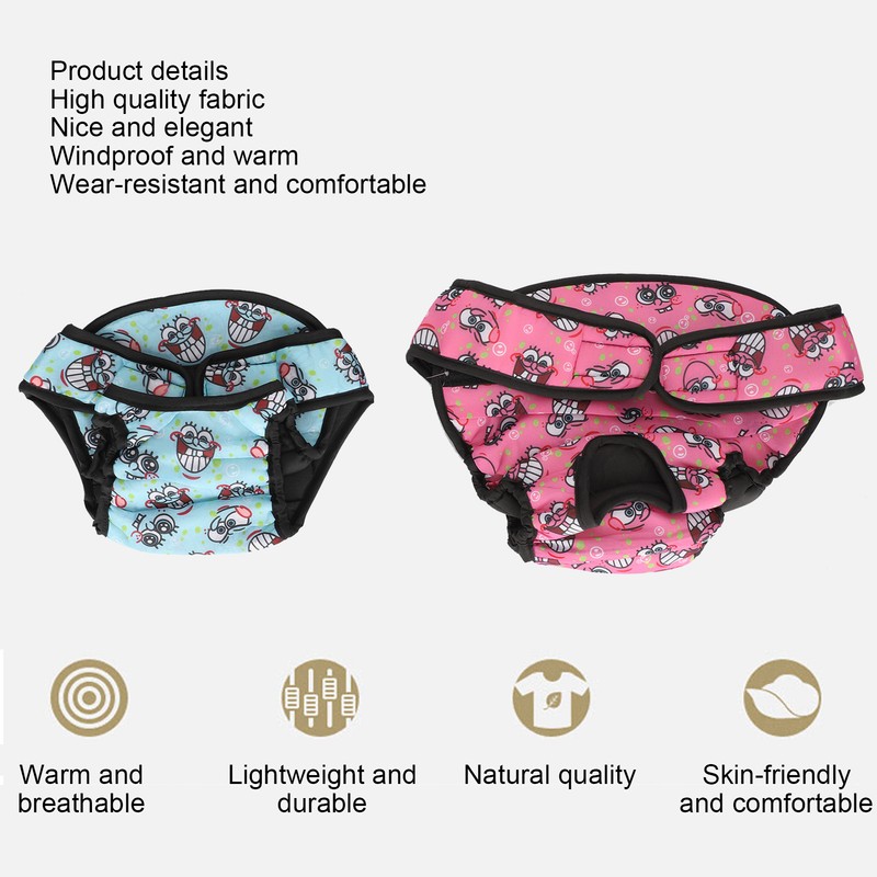 2pcs Soft Breathable Dog Physiological Pants Adjustable Dog Pet Underwear