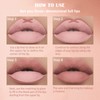 Prreal 2 x Lip Liner and Lipstick Makeup Set, Matte