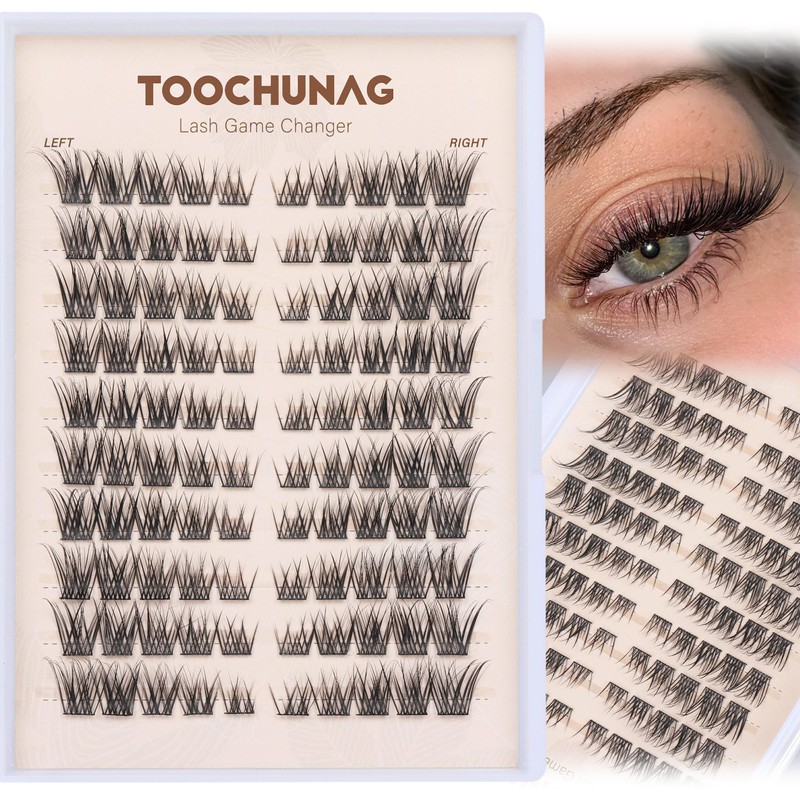 TOOCHUNAG TOOCHUNAG Lash Clusters 8-16MM Eyelash Clusters 100pcs C Curl