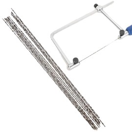 12PCS Spiral Scroll Saw Blades High Carbon Steel Wood Metal Plastic Cutting Kit 5 Inch and 12 Inch Sizes for Precision DIY Projects