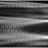 V2 - Envoltura hexagonal de vinilo negro carbono para coche