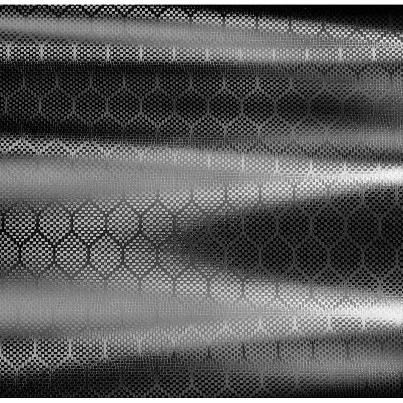 V2 - Envoltura hexagonal de vinilo negro carbono para coche