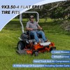 9x3.50-4 Flat-Free Lawn Mower Tire, Heavy-Duty PU Solid Tires with