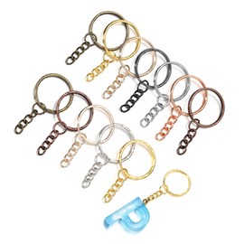 jojofuny 1 Set DIY Key Ring with Metal Jump Rings and Open Eye Pins Keychain Accessories for Crafting Jewelry Making and Key Holder Projects