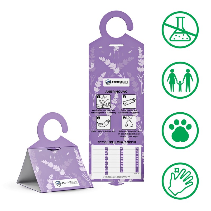 Protecticure High-quality clothes moth traps - 8 moth traps for