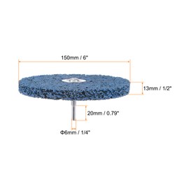 HARFINGTON Paint Stripping Disc Drill Attachment 6" x 1/2" with 1/4" Shaft Strip Clean Discs for Angle Grinder Clean and Remove Paint Coating Rust, Blue