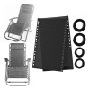 Lounge Chair Cloth Replacement Fabric Cloth Sling Black