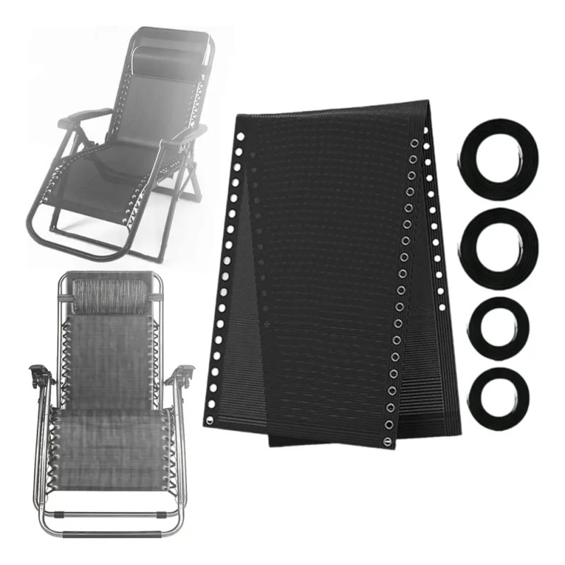 Lounge Chair Cloth Replacement Fabric Cloth Sling Black
