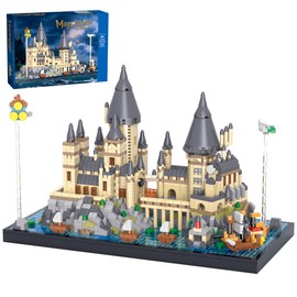 Magic Castle Micro Mini Building Blocks Sets - Harry Castle Grounds Building Bricks Hog Tower Model Toys for Kids, Collectible Architecture Display Deco, Birthday Gift for 6+ Boy, Girl, Adult, 2744PCS