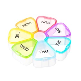 Wopanxye Weekly Pill Organizer, Arthritis Friendly, BPA Free Travel 7 Day Daily Pill Box Meds Case, Large Compartment Vitamin Dispenser Reminder to Hold Cod Liver Oil, DHA, Supplements and Medication