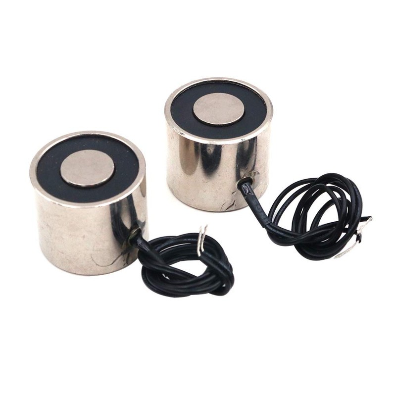 Namvo2pcs KK-P30/25 8KG Suction Electromagnet Solenoid DC 24V Lifting Holding