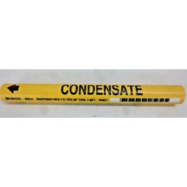 Brady NEW BRADY Pipe Marker, "CONDENSATE", Snap-On, 3PC,4035-A