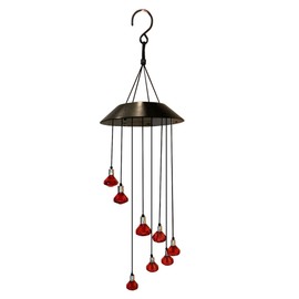 Upblend Outdoors Solar Hanging Decoration for Outside – Color Changing LED Decoration for Outdoors Waterproof, Solar Light Decoration for Outside – Diamond, Red
