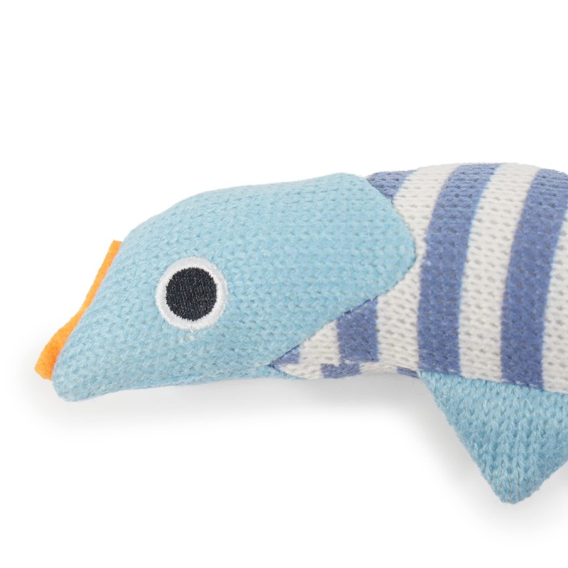 Rosewood Battersea Catnip Kicker Fish (Stripe), Catnip Toy, Cat Fish
