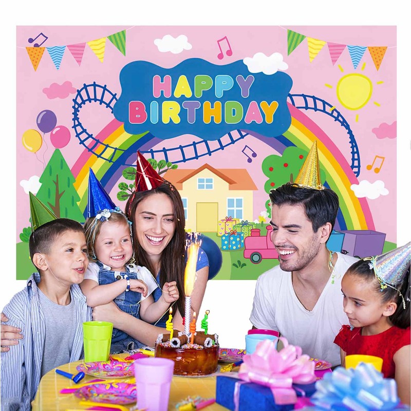 Pig Theme Birthday Background Pink Pig Party Birthday Decoration for