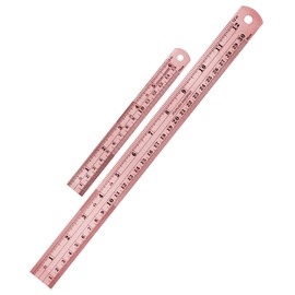 Mr. Pen- Steel Rulers, 2 Pack, 6" and 12", Rose Gold, 6 Inch Ruler Metal Rulers, Small Metal Ruler 6 Inch Metal Ruler Thin Flat, Stainless Steel Ruler 12 Inch, Centimeter Ruler, Steel Ruler 12 Inch