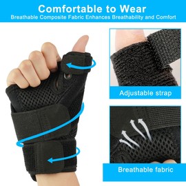 ACWOO Thumb Brace Wrist Support Right and Left Thumb Splint Breathable for Reduces Thumb Wrist Pain and Fatigue, Thumb CCD Joint Arthritis, Carpal Tunnel Syndrome (C)