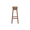 BOWERY HILL Backless Saddle Bar Height Stools - Barnwood Wire-Brush