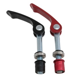 Meuey Lyot Black and Red Bicycle seat clamp M8*65 quick release bolt bike parts for bikes 2PCS