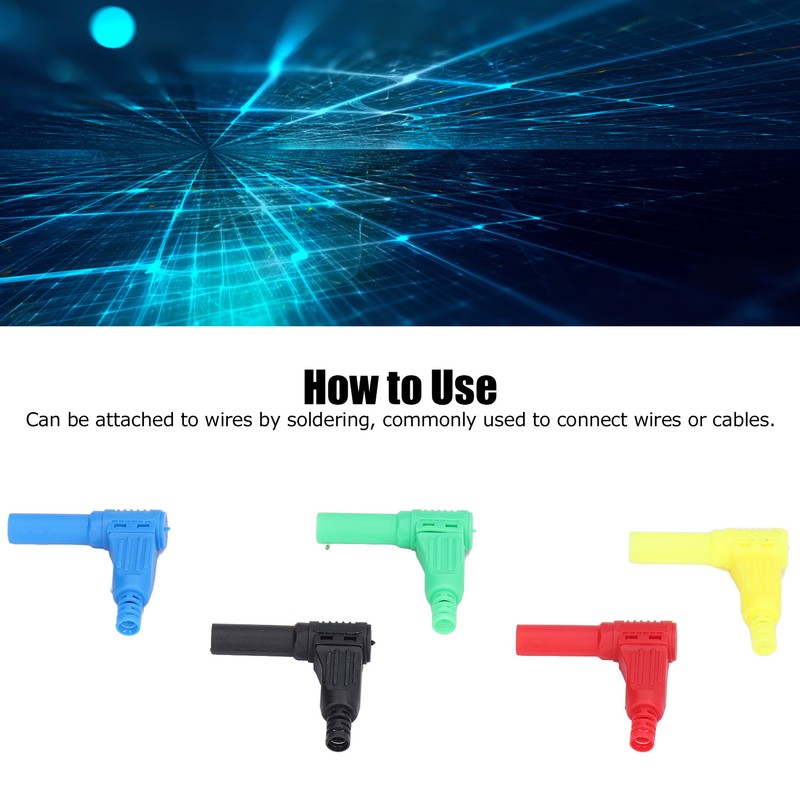 10Pcs Banana Plug Safety Sealed Protection Shrouded 90 Degree DIY