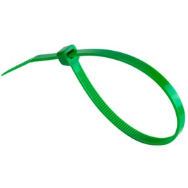 GTSE Green Cable Ties, 200mm x 2.5mm, Pack of 100, 8” Premium Nylon Zip Ties, Multi-Purpose Plastic Tie Wraps, Secure Self-Locking Mechanism, for Home, Garden, Office and DIY