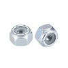 sourcing map 8#-32 Nylon Insert Hex Lock Nuts, Carbon Steel