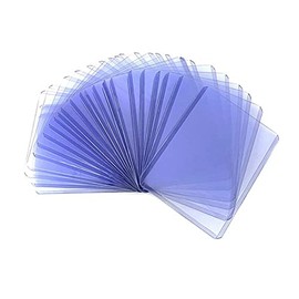 Aswalling 50Pcs Holder Toploaders and Clear Sleeves for Collectible Trading Basketball Sports Cards 35PT Rigid Plastic