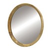 Udorich Stylish Transitional Decor Mango Wood Wall Mirror, Natural Frame
