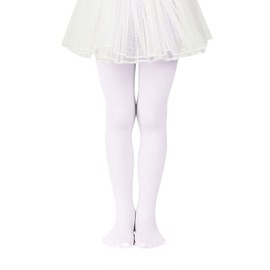 PONCEAU Ballet Dance Girls Tights-Kids Toddler Girl Stockings Ultra-Soft & Stretch Dance Pantyhose Leggings 1 Pack White 3-6 Years