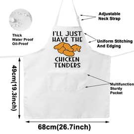 MYSOMY Chicken Tenders Apron Chicken Tenders Lover Gifts I'll Just Have The Chicken Tenders Gifts Chicken Nugget Apron (JustHave uk)