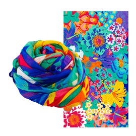 Pylones - Colourful Pareo Scarf for Walking - Bouquet - 100 x 180 cm, Multi-Colour, 100 x 180 cm, multicoloured