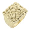 Nugget Design 14k Gold Plated Square Pinky Fashion Bling Hip