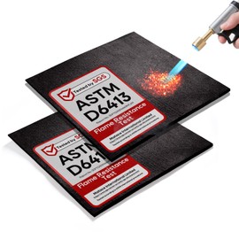 TOPDC 2 Pack Welding Blanket 12x12 Inch, High Temp Resistant Carbon Felt Pad, 5mm Thick Heat Shield Fabric Withstands 2200℉, UL94&MSDS Certified, Flexible&Cuttable for Welding Soldering Grill Firepit