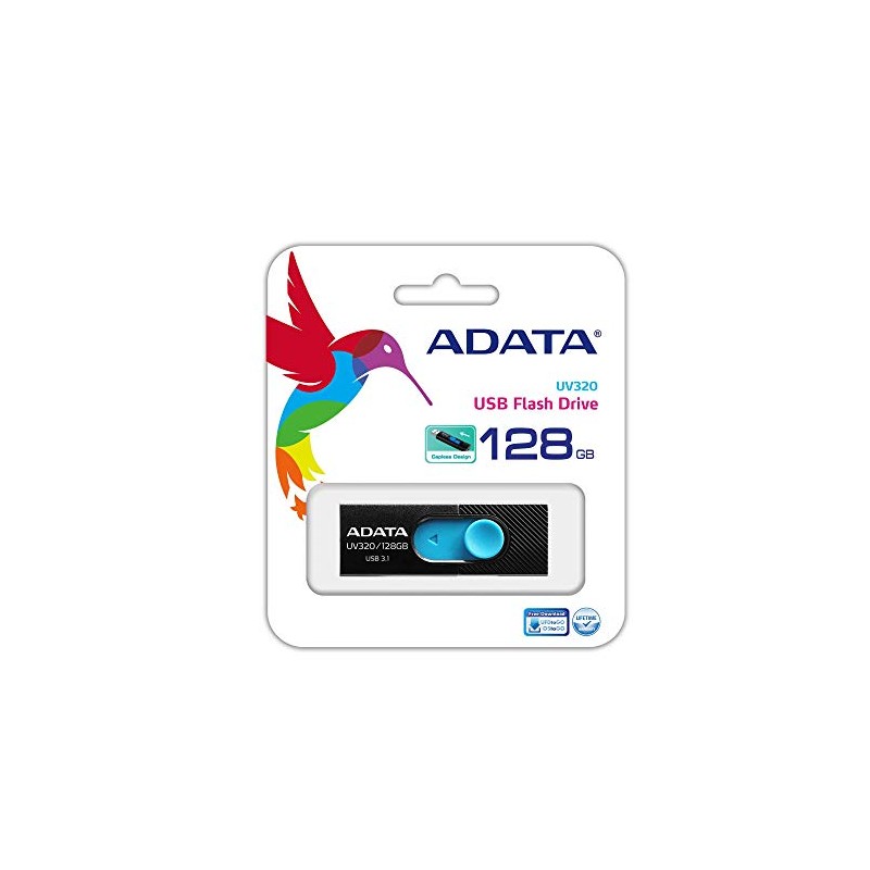 ADATA 128 GB Memoria Flash USB 3.1 Deslizable Color Negro