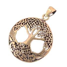 Kiss of Leather Tree of Life Pendant Bronze No. 49, Bronze