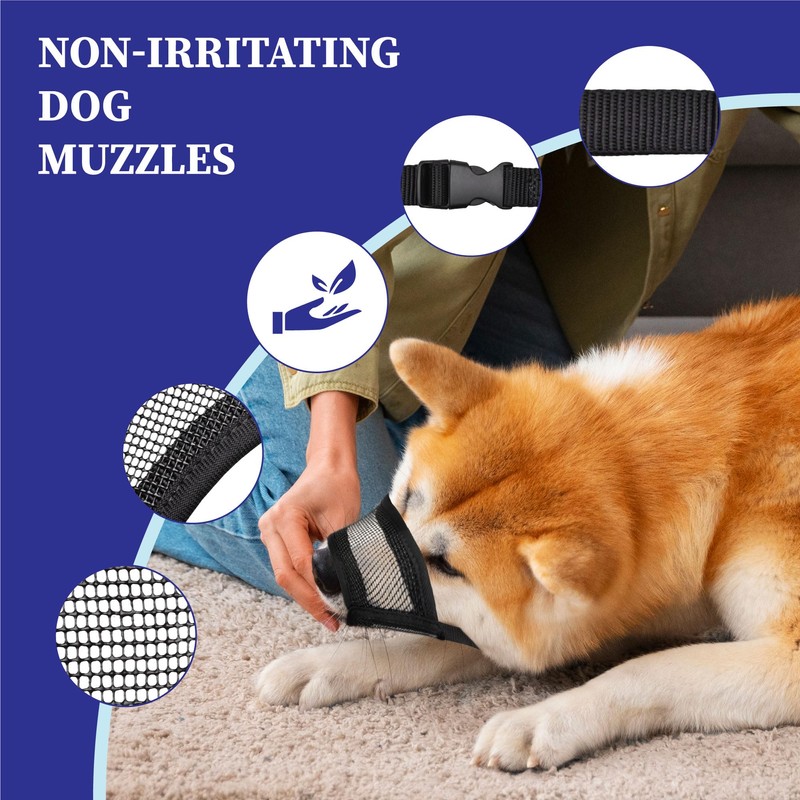Evollax Dog Muzzle for Small Dogs – Soft Air Mesh