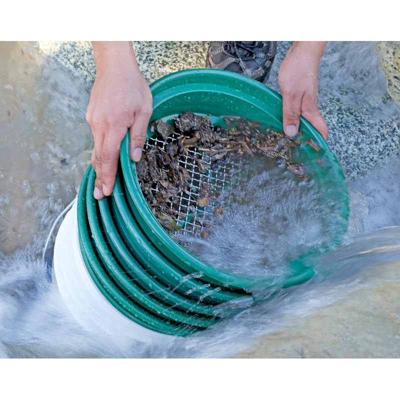 SE 13.25 Inch Wide Stackable Classifier Gold Prospecting Pan Set