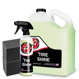 Adam's SiO2 Infused Tire Shine Plus 16oz - Achieve a Lustrous, Dark, Long Lasting Shine - Non-Greasy and No Sling Formulation Infused With SiO2 For Increased a Longer, Durable Shine (Refill Kit)