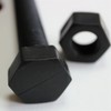 5 x Black Hexagon Head Screws Polypropylene (PP) Plastic Nuts,
