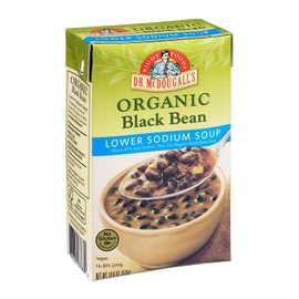 Dr. McDougall's Organic Black Bean Lower Sodium Soup - Case of 6 - 18 oz.