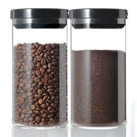 HARIO MCN-300B Coffee Canister L Black