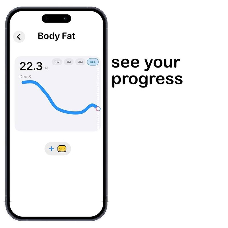 체지방 캘 , 앱이 있는 측정 장치 Body Fat Caliper